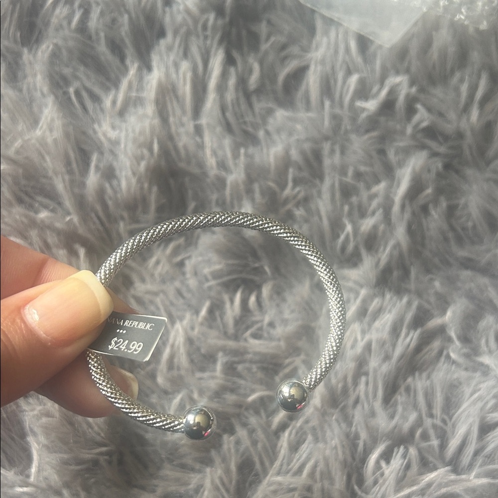 NWT Banana Republic Twisted Silver Bracelet